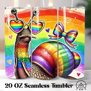 Emballage de gobelet du mois de la fierté Sublimation de gobelet escargot Le gobelet Funny Pride conçoit un gobelet LGBTQ PNG, Love is Love, Love Wins et Fichiers numériques