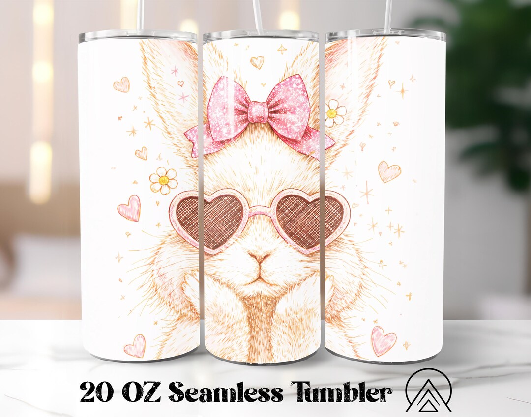 Cute Bunny Seamless Tumbler Wrap Bunny Tumbler Sublimation Png Easter ...