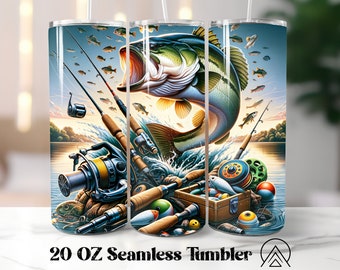 Fishing Seamless Tumbler Fishing Life Tumbler Sublimation Fisherman Tumbler Designs Fishing Tumbler PNG, Gifts for dad, Digital files