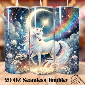 Magical Unicorn Seamless Tumbler Celestial Unicorn Tumbler Sublimation Magical Tumbler Designs Fantasy Tumbler, Gifts for her, Digital files