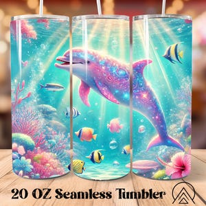Emballage de gobelet dauphin Sublimation de gobelet sous-marin Gobelet dauphin designs gobelet dauphin PNG, Cadeaux pour amoureux des dauphins et Fichiers numériques