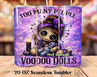 Voodoo Doll Seamless tumbler wrap Funny Quote tumbler sublimation Adult Humor tumbler Designs Sarcastic Tumbler, Gifts for her, Digital file