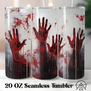 Zombie hand 20oz Sublimation tumbler designs Halloween Straight & Tapered tumbler wrap files