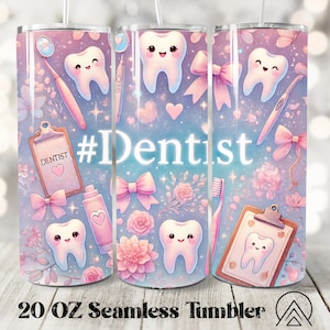 Dentysta Bezszwowa Owijka Na Kubek Dentysta Życie Kubek Sublimacja Medyczne Wzory Na Kubek Dentysta PNG, Prezenty dla Dentysty, Pliki Cyfrowe