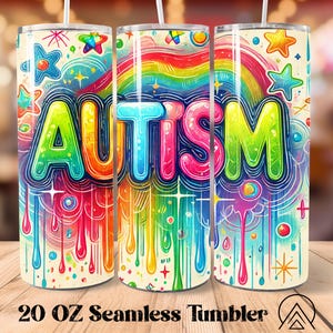 Autismus Bewusstsein Nahtlose Tumbler Wrap Autismus Tumbler Sublimation Puzzle Stück Tumbler Designs Autismus Tumbler, Geschenke für sie, Digitale Dateien