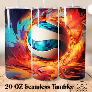 Volleyball Seamless Tumbler Sport Tumbler Sublimation Volleyball Tumbler Design Sport Tumbler PNG, Gifts for Volleyball Player, Digital file