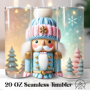 Casse-noisette de Noël au crochet Emballage de gobelet sans couture Casse-noisette de Noël Latch Hook, Cadeaux pour elle et Fichiers numériques