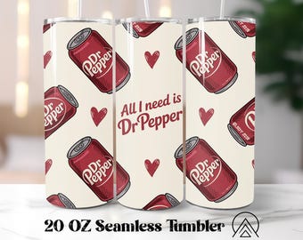 Vintage Soda Can Nahtlose Becherverpackung Soda Can Becher Sublimation Retro USA Getränkebecher Design Soda Tumbler, Geschenke für sie, Digitale Datei