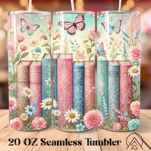 Book Lover Seamless Tumbler Bookish Tumbler Sublimation Reading Tumbler Designs Book Reader Tumbler PNG, Gifts for Book Lover, Digital files
