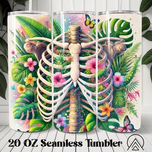 Skeleton Pflanzenkörper Nahtloser Becher Pflanzenbecher Sublimationspflanzenbecher Designs Skelettbecher, Geschenke für Pflanzenliebhaber, digitale Dateien