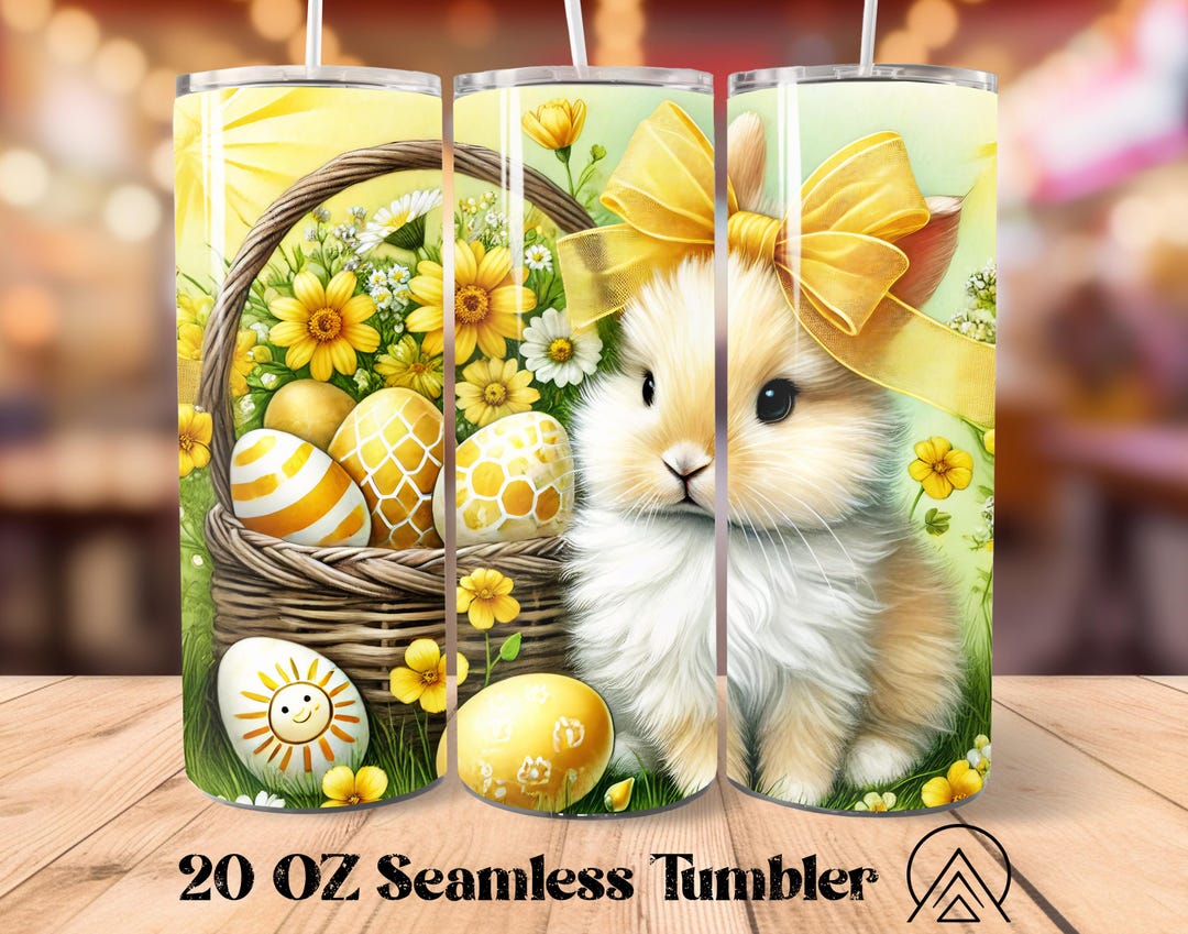 Easter Eggs Bunny Seamless Tumbler Wrap Rabbit Tumbler Sublimation ...
