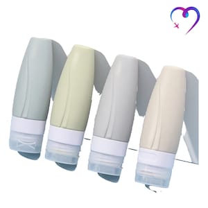 Set di flaconi da viaggio in silicone, contenitore a prova di perdite, accessori da viaggio facilmente ricaricabili per contenitori di cosmetici e articoli da toeletta.