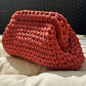 Crochet Clutch Bag pattern, covered frame bag, crochet pattern bag, PDF download, crochet tutorial for beginners, summer bag, handbag