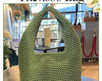 Crochet Hobo Bag pattern, covered frame bag, crochet pattern bag, PDF download, crochet tutorial for beginners, summer bag, handbag