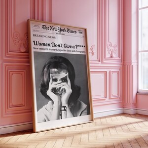 Newspaper Retro Wall Art,Trendy Newspaper Poster,Aesthetic Black and White Art Poster,y2k posters aesthetic, New york News, Instant Download