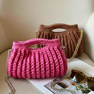 Easy Crochet Bag Pattern PDF | T-Shirt Yarn Purse | Beginner Friendly Structured Crochet Bag | Crossbody Mini Bag | Step-by-Step Tutorial