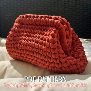 Crochet Clutch Bag pattern, covered frame bag, crochet pattern bag, PDF download, crochet tutorial for beginners, summer bag, handbag