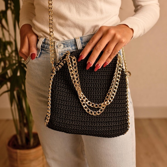 Crossbody Stella Bag pattern, beginner-friendly crochet handbag, easy crochet bag pattern