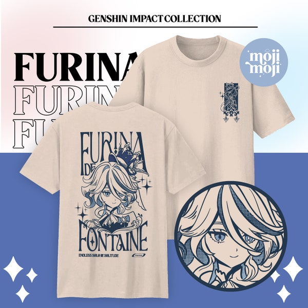 Genshin Impact Furina Shirt, Genshin Furina T-shirt, Genshin Merch, Fontaine theme Merch, Gamer Shirt, Gifts Gamers, Hydro Archon, Focalors