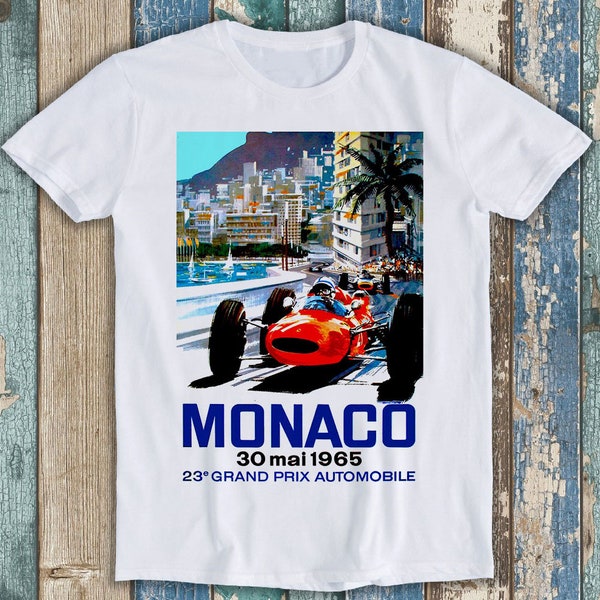 Monaco Grand Prix Race Vintage Auto Racing Funny Gift Tee T Shirt P1193