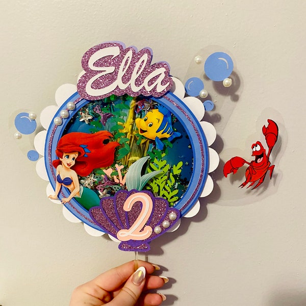 Little Mermaid Ariel cake topper