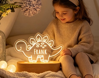Dinosaurier Nachtlicht, Benutzerdefinierte Name Nachtlicht, süßes Nachtlicht, Baby erste Geburtstagsgeschenk, Baby Kinderzimmer Dekor, Neugeborenen Dusche Geschenk, 1.Weihnachtsgeschenk