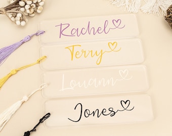 Name Customized Acrylic Bookmark, Custom Name Bookmark for Kids, Personalized Bookmark, Acrylic Bookmark, Birthday Gift for Girls Sister