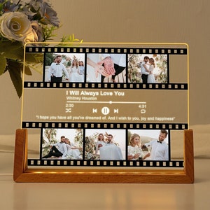 Personalisierte Foto Nachtlicht Plakette, Paar Foto Lampe, Benutzerdefinierte Acrylrahmen, Schlafzimmer Dekor, Benutzerdefinierte LED Nachtlicht, Valentinstag Geschenk für Sie
