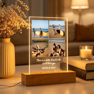 Peronalized Photo Night Light,Photo Collage LED Light,Custom Photo Lamp,Anniversary Gift,Birthday Gift for Firends Couple,Valentines Gifts