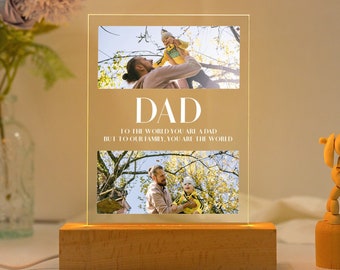 Personalized Photo Night Light,Fathers Day Gifts,Best Dad Ever,Custom Name Light,Personalized Gifts,Bedroom Night Light,Gift for Dad