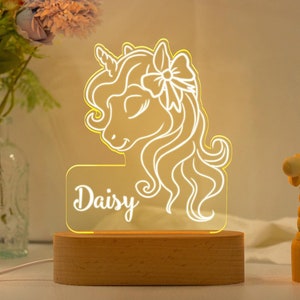 Unicorn Night Light,Kids Bedroom Decor,Children's Lights,Gifts for Girls,Bedroom Night Light,Kids Birthday Present Nursery Light,Night Light