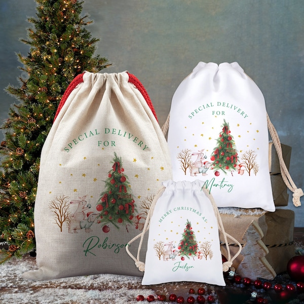 Personalised santa sack, Christmas stocking, Peter rabbit, Peter rabbit Christmas, Santa Sack, Christmas Eve box, First Christmas gift