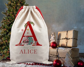 Personalised Vintage Christmas Santa Sack, Xmas Gift,Personalized Christmas Sack, Santa Sack, Christmas Present Sack Special Delivery