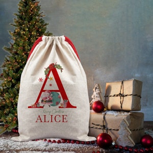 Personalised Vintage Christmas Santa Sack, Xmas Gift,Personalized Christmas Sack, Santa Sack, Christmas Present Sack Special Delivery