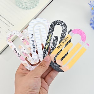 Personalized Jumbo Paper Clip for Teacher,Back to School Gift,Teacher Appreciation Gift,Teacher Gift,Teacher Gift Idea,Thank You Gifts