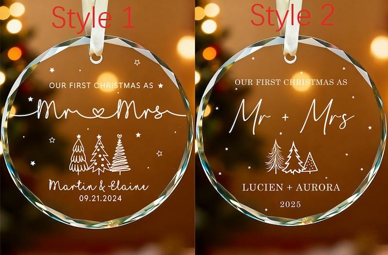 Personalized Our First Christmas as Mr & Mrs Ornament,1st Christmas ...