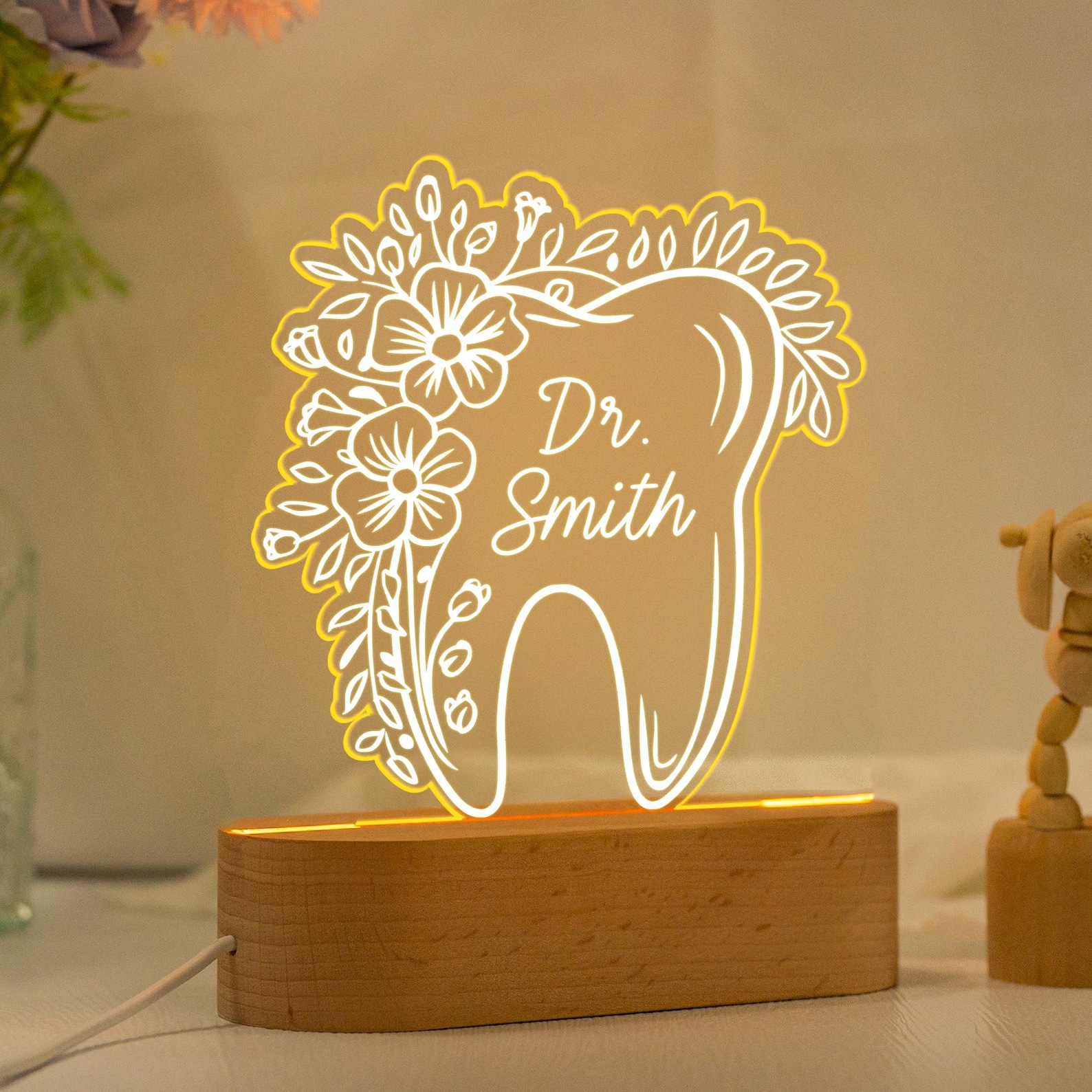 Custom LED Tooth Lamp for Graduation,personalized Dentist Night Light ...