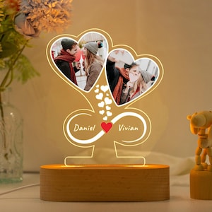 Custom Photo Night Light,Couple Photo Night Light,Personalized Photo Lamp,Anniversary Gift Lamp,Valentine&#39;s Day Gift,Birthday,Memorial Gift