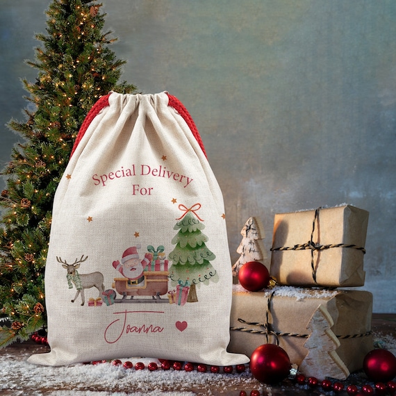 Personalised Santa Sack, Christmas Santa Sack, Christmas Sack, Santa Toy Sack, Christmas Gift Bag, Christmas Stocking, Santa Stocking Gifts