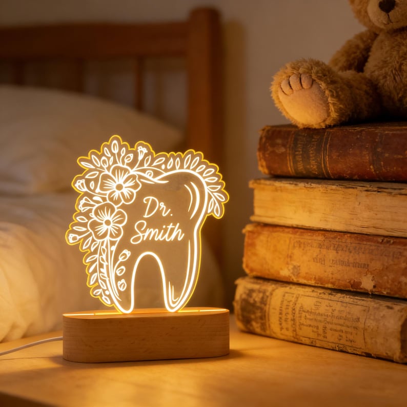 Custom LED Tooth Lamp for Graduation,personalized Dentist Night Light ...