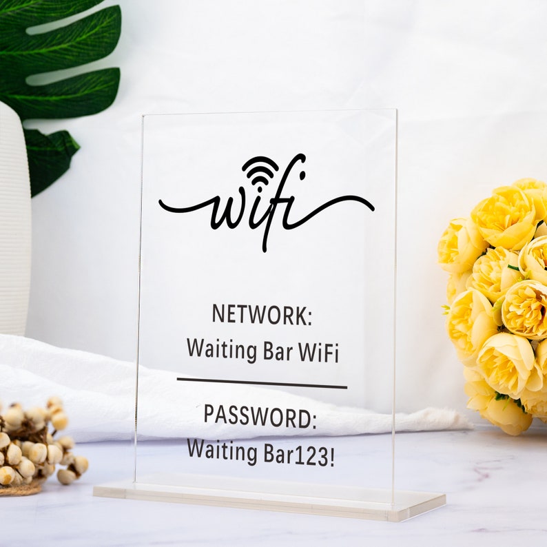 Custom Wifi Sign, Wifi QR Code Sign, Wifi Sign With Network and ...