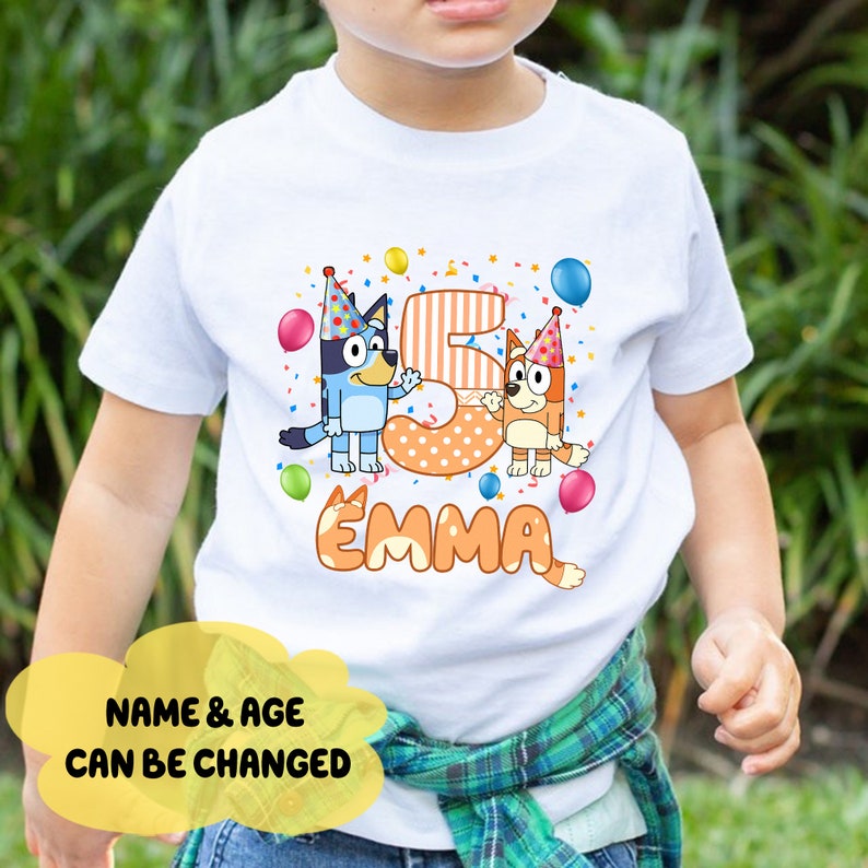 Bluey and Bingo Birthday Shirt Bluey Birthday Shirt Bingo Etsy