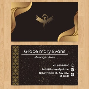 Gold and Black Business Card | Gold and Black Business Card | Elegant Gold and Black Business Card | Luxury Gold and Black Business Card