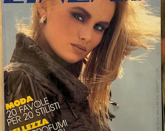 Linea Italiana No. 118 – Vintage Fashion Magazine 1980 – 20 Stylists Feature, Fur, Perfume, Tony McGee, Hispard – Rare 80s Moda