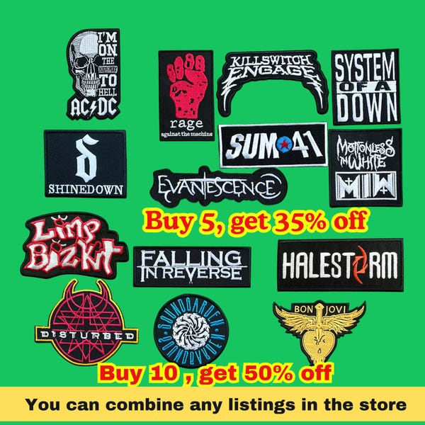 Heavy Metal Embroidered Patch – Iron On or Sew On Badge for Jackets, Vests & Backpacks