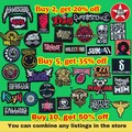 Rock Music Patch , Rock Heavy Metal Patch , Sew Or Iron On Embroidered Rock Music Patch , Patch for Jackets , Backpack , Hat , Gift For him product logo