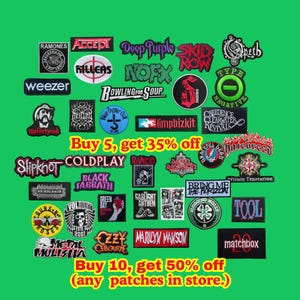 Embroidered Heavy Metal Rock Music Patch: Iron On / Sew On Jacket, Hat, Backpack