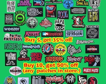 Embroidered Heavy Metal Rock Music Patch: Iron On / Sew On Jacket, Hat, Backpack