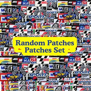 Lotto di toppe da corsa: toppe ricamate casuali per sport motoristici per giacche o cappelli