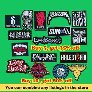 Parche bordado de Heavy Metal – Insignia termoadhesiva o para coser en chaquetas, chalecos y mochilas